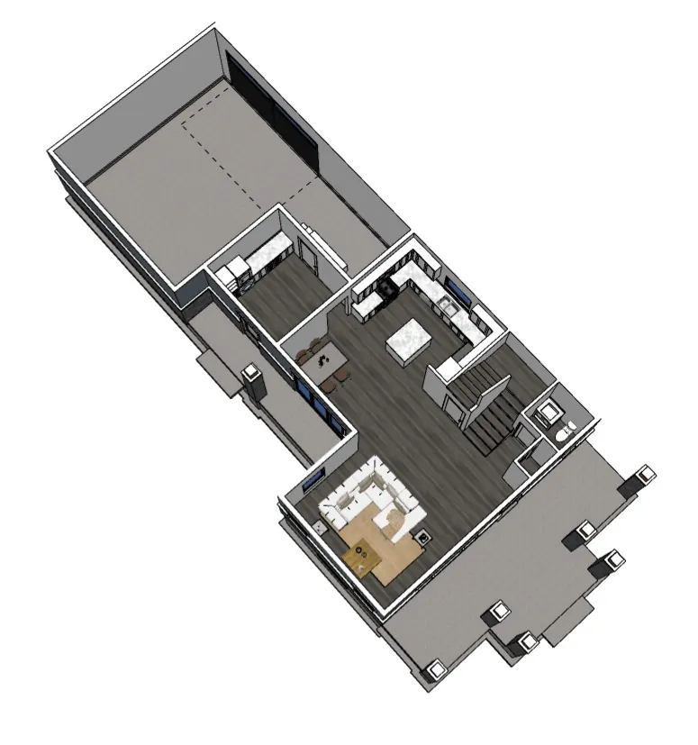 The Concord, 3d floor plan, main level