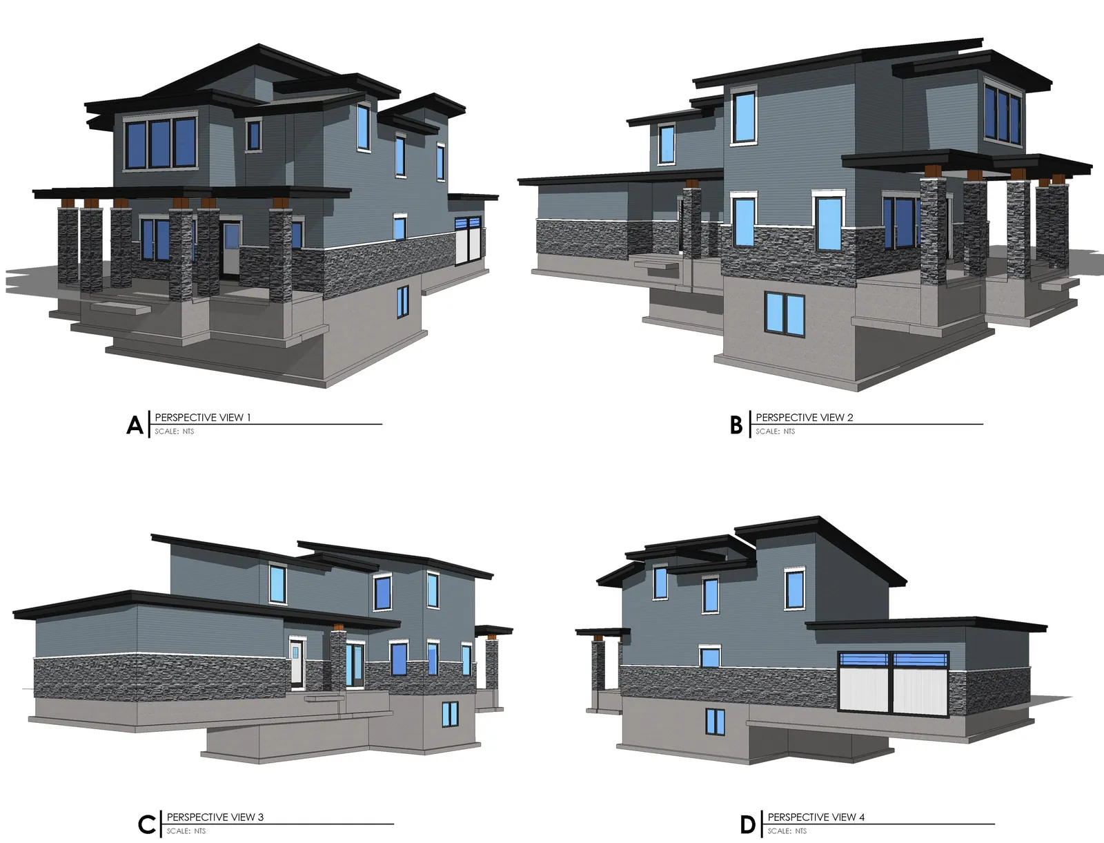 The Concord, exterior elevations