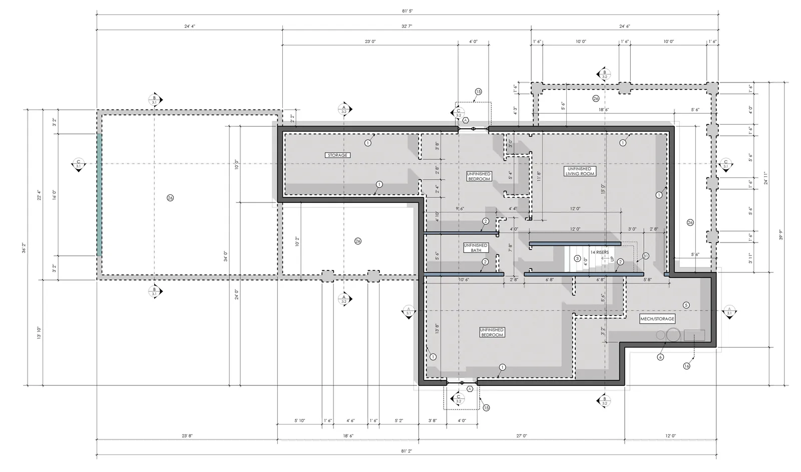 The Lexington, basement plan