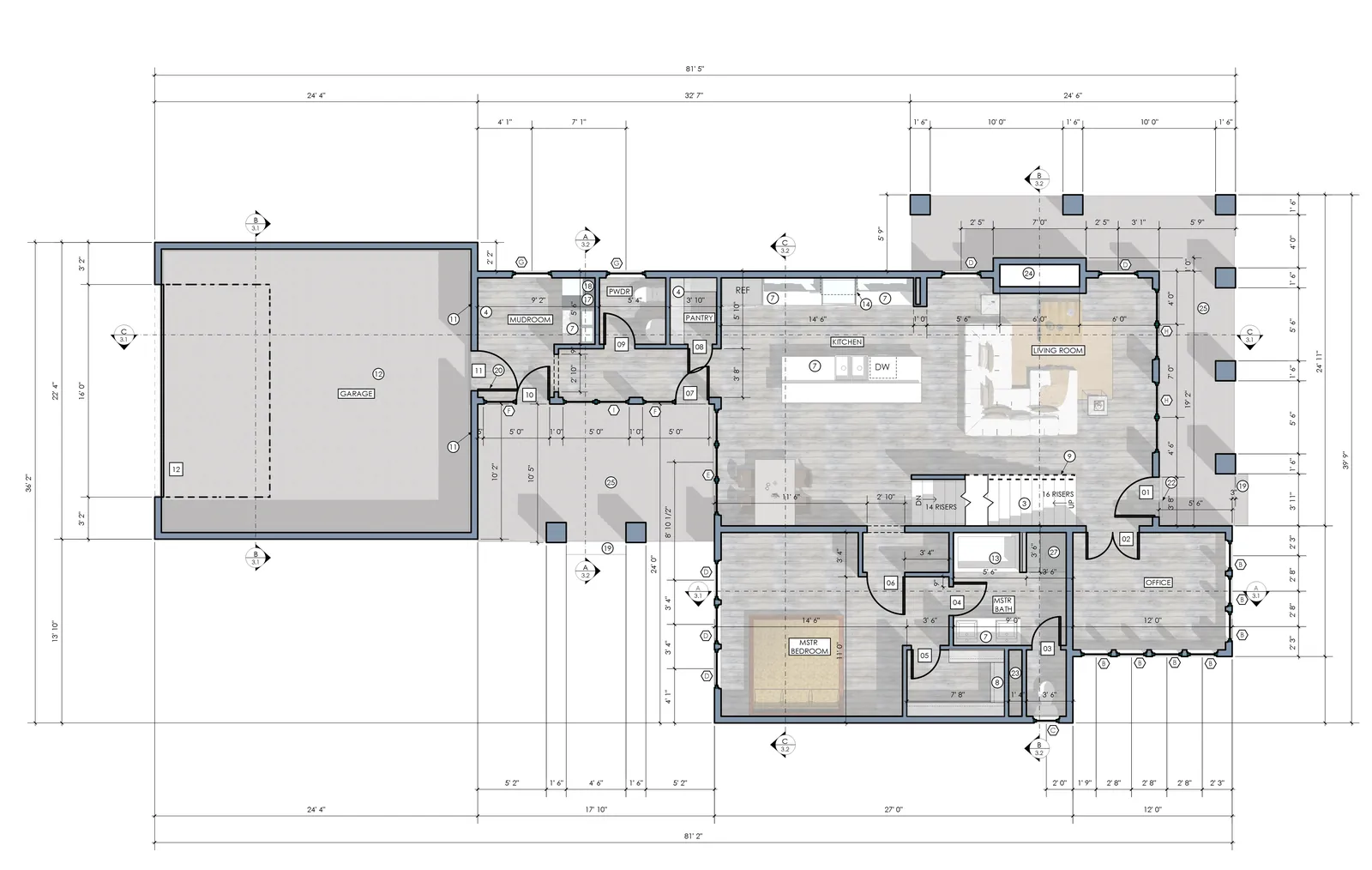 The Lexington, main floor plan