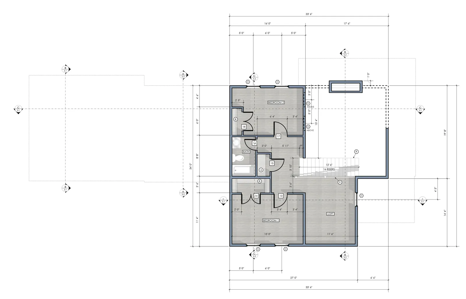 The Lexington, upper floor plan