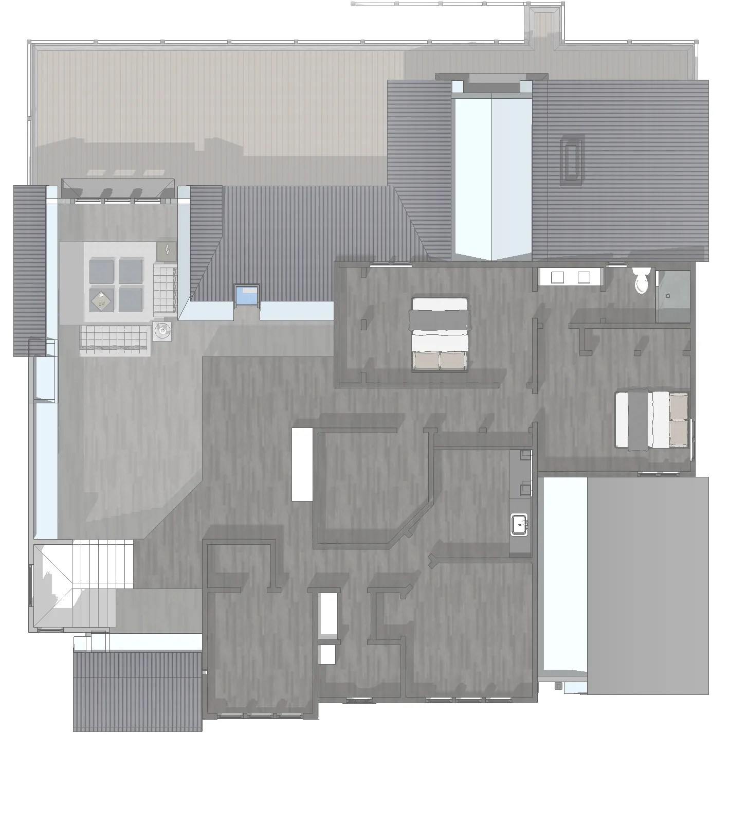 Maxfield Residence, upper floor plan